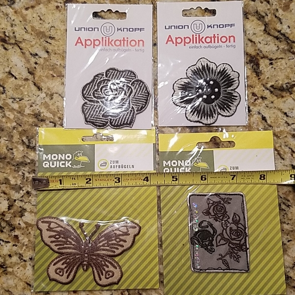 Set of 4 iron on patches NWT - Picture 2 of 3